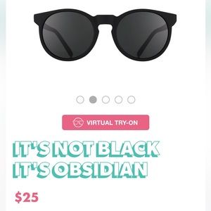 Goodr It’s not Black it’s Obsidian sunglasses.  Unisex